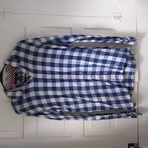 Tommy Hilfiger blue & white long sleeved shirt